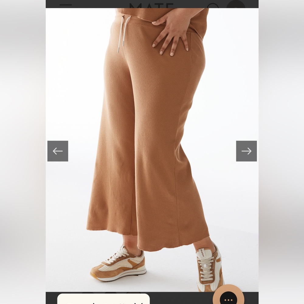COPY - Organic Thermal Wide Leg Pant in Sedona